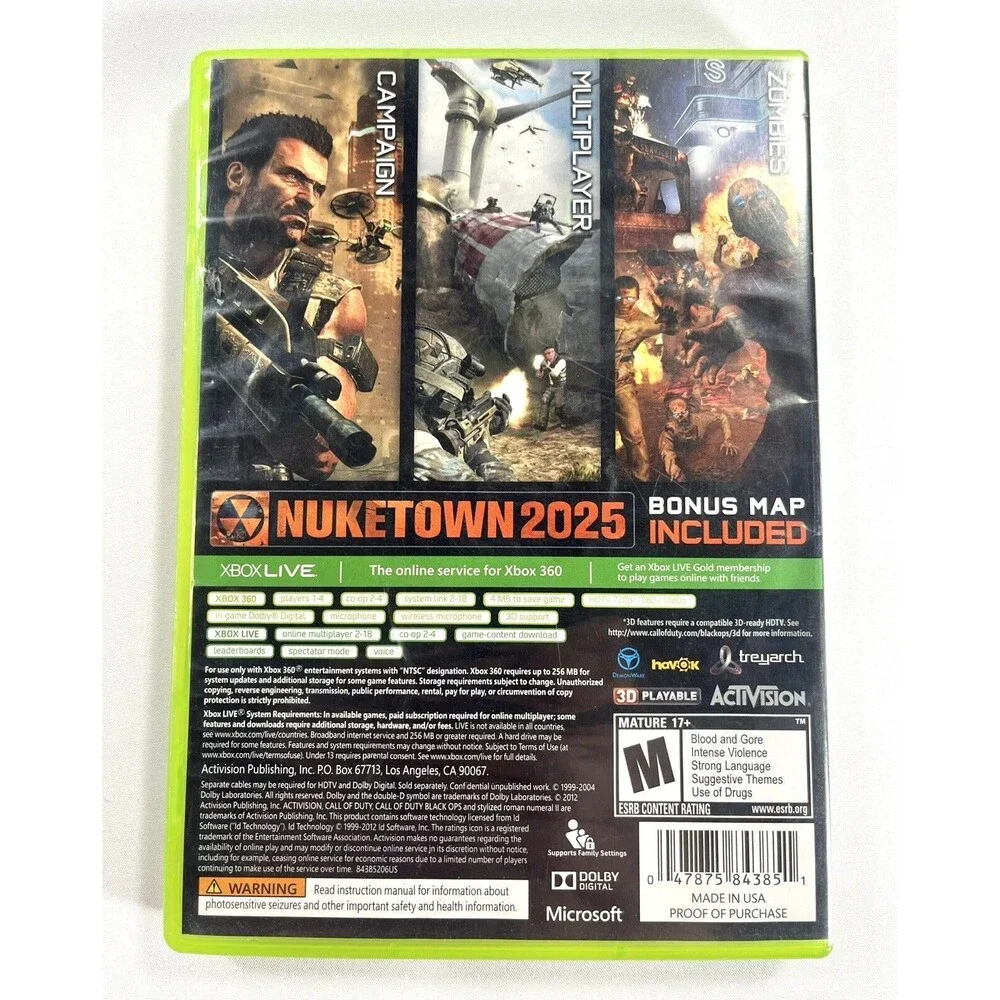 Call Of Duty Black Ops II Microsoft Xbox 360 Complete with Manual Tested